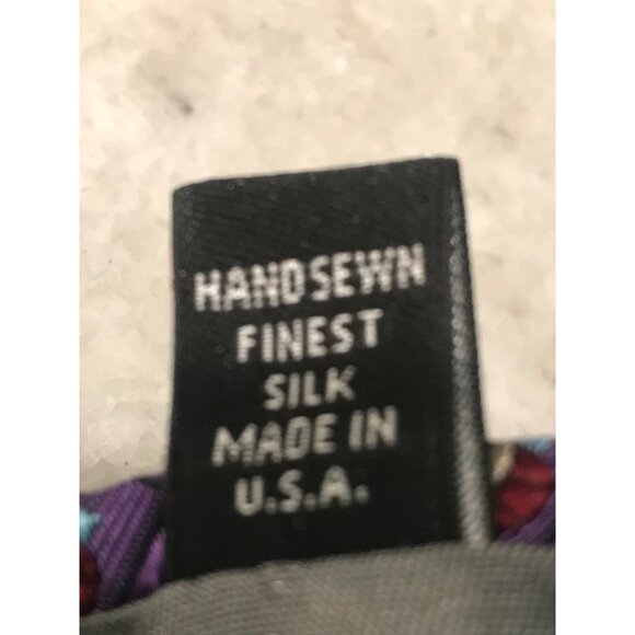 Robert Talbott Silk Tie Mens Purple Made in USA Best of Class Paul Simon Classic - Picture 5 of 8